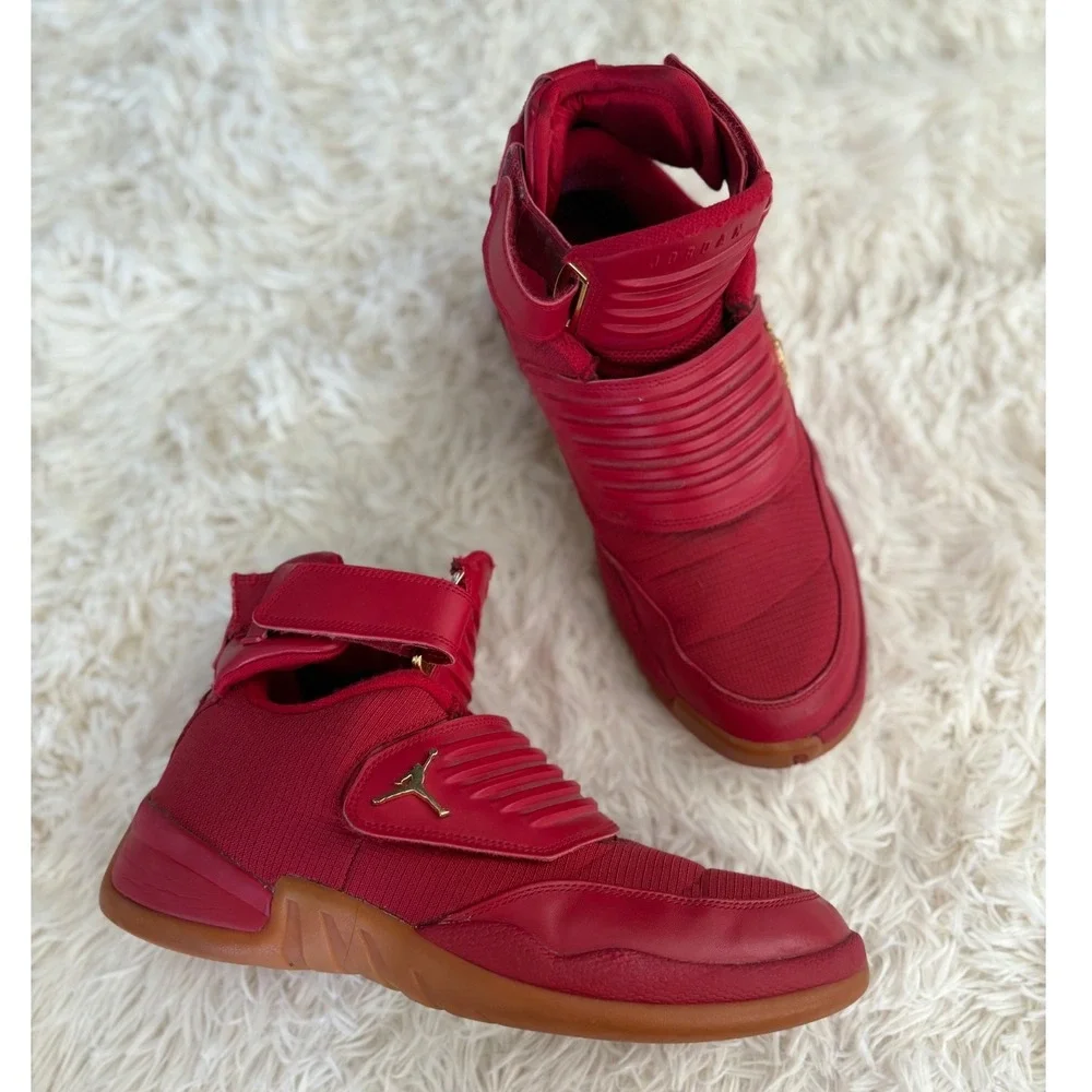 Nike Air JORDAN GENERATION 23 MEN Sz 10 GYM RED Gold Strap Basketball Sneakers‎
